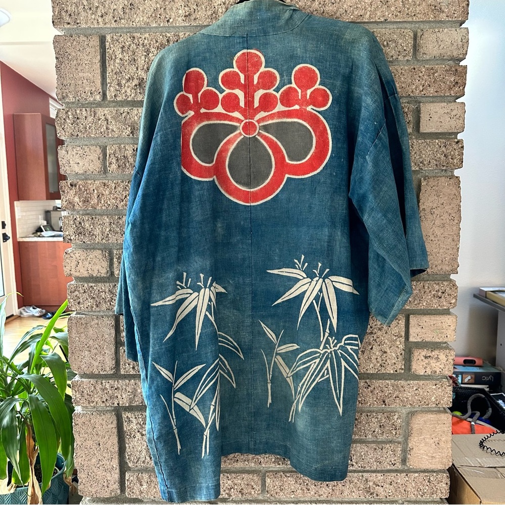 Painted denim duster